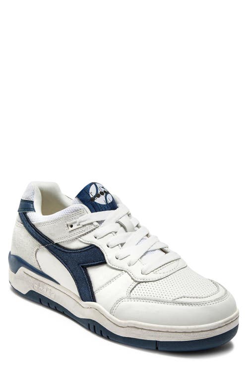 Diadora Heritage B.560 Used Lace In White/majolica Blue