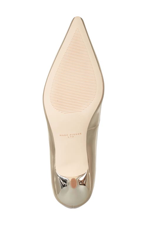 Marc Fisher Ltd Calynna Pointed Toe Kitten Heel Pump In Gold