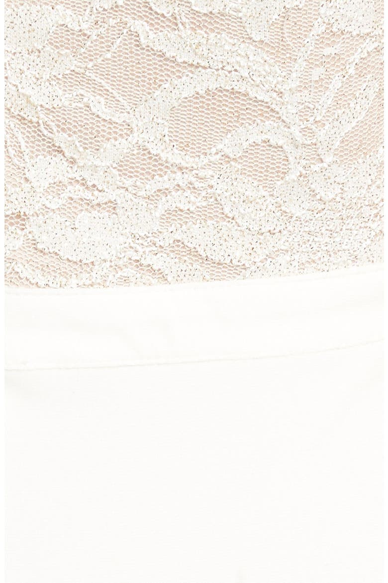 Glitter Lace Bodice Gown, Alternate, color, IVORY/ NUDE