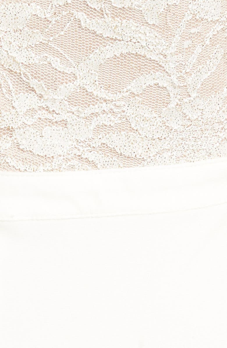 Morgan & Co. Glitter Lace Bodice Gown, Alternate, color, 