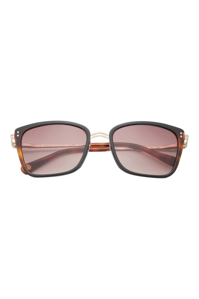 56mm Square Sunglasses, Main, color, TORTOISE