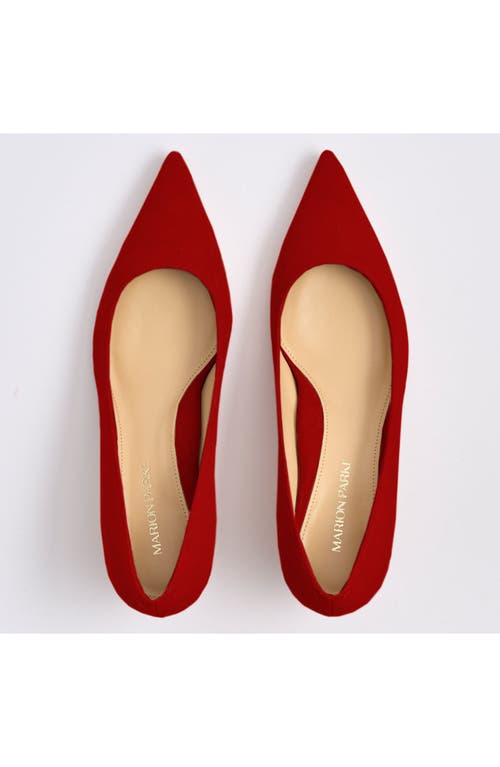 Marion Parke Classic Pump 45 Suede In Red