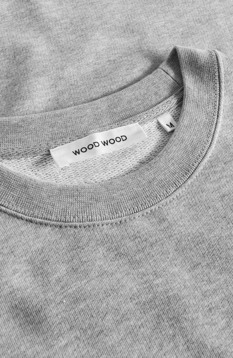 Wood Wood Hugh Oversize Embroidered Logo Organic Cotton Crewneck Sweatshirt, Alternate, color,