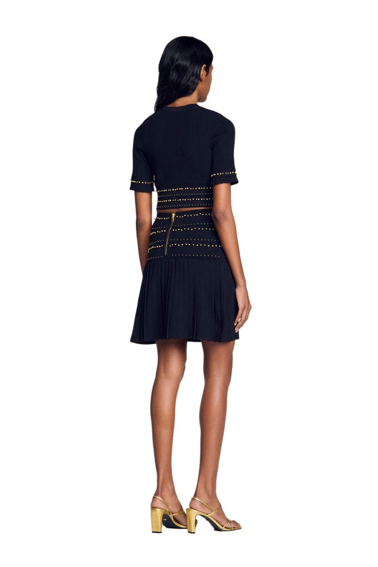 Cropped cardigan with tassels, Alternate, color, Black