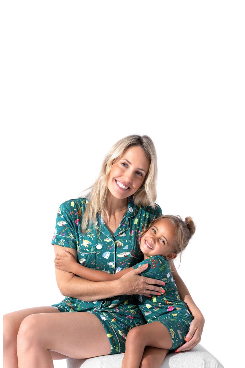 Mandrakes Potions & Herbs Kids 2-Piece Short Sleeve & Shorts Pajama Set, Alternate, color, Mandrakes Potions & Herbs