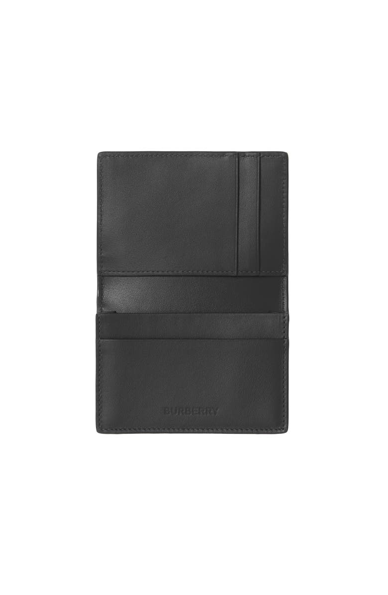 Burberry Check Folding Card Case, Alternate, color, Charcoal