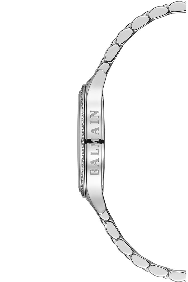 Mother-of-Pearl Diamond Bracelet Watch, 29mm, Alternate, color, STAINLESS STEEL