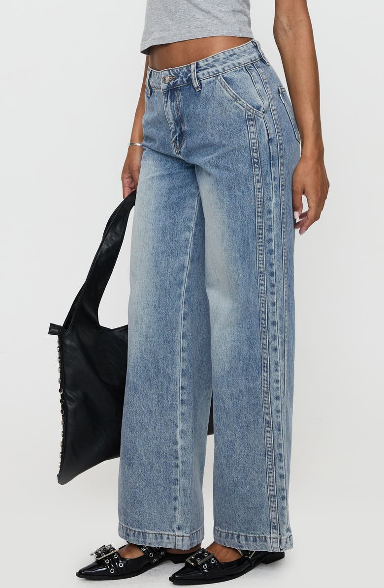 Princess Polly Skipper Low Rise Baggy Jeans, Alternate, color, Vintage Blue