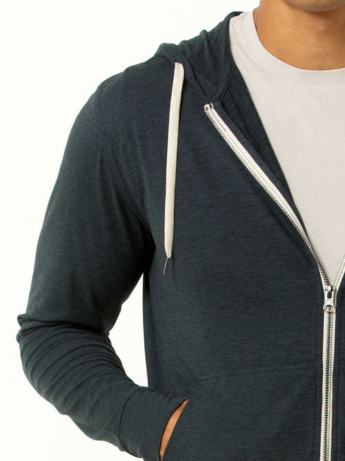 Single Stitch Everyday Full Zip Hoodie In Blue