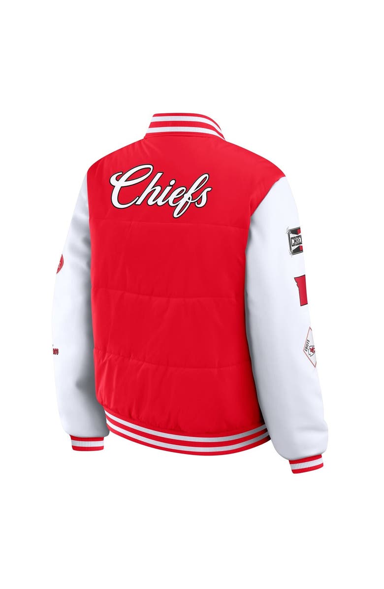 WEAR by Erin Andrews Women's WEAR by Erin Andrews Red Kansas City Chiefs Varsity Full-Snap Puffer Jacket, Alternate, color, Red