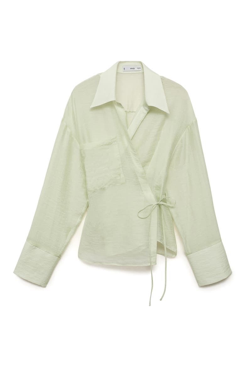 Side Tie Wrap Top, Alternate, color, AQUA GREEN