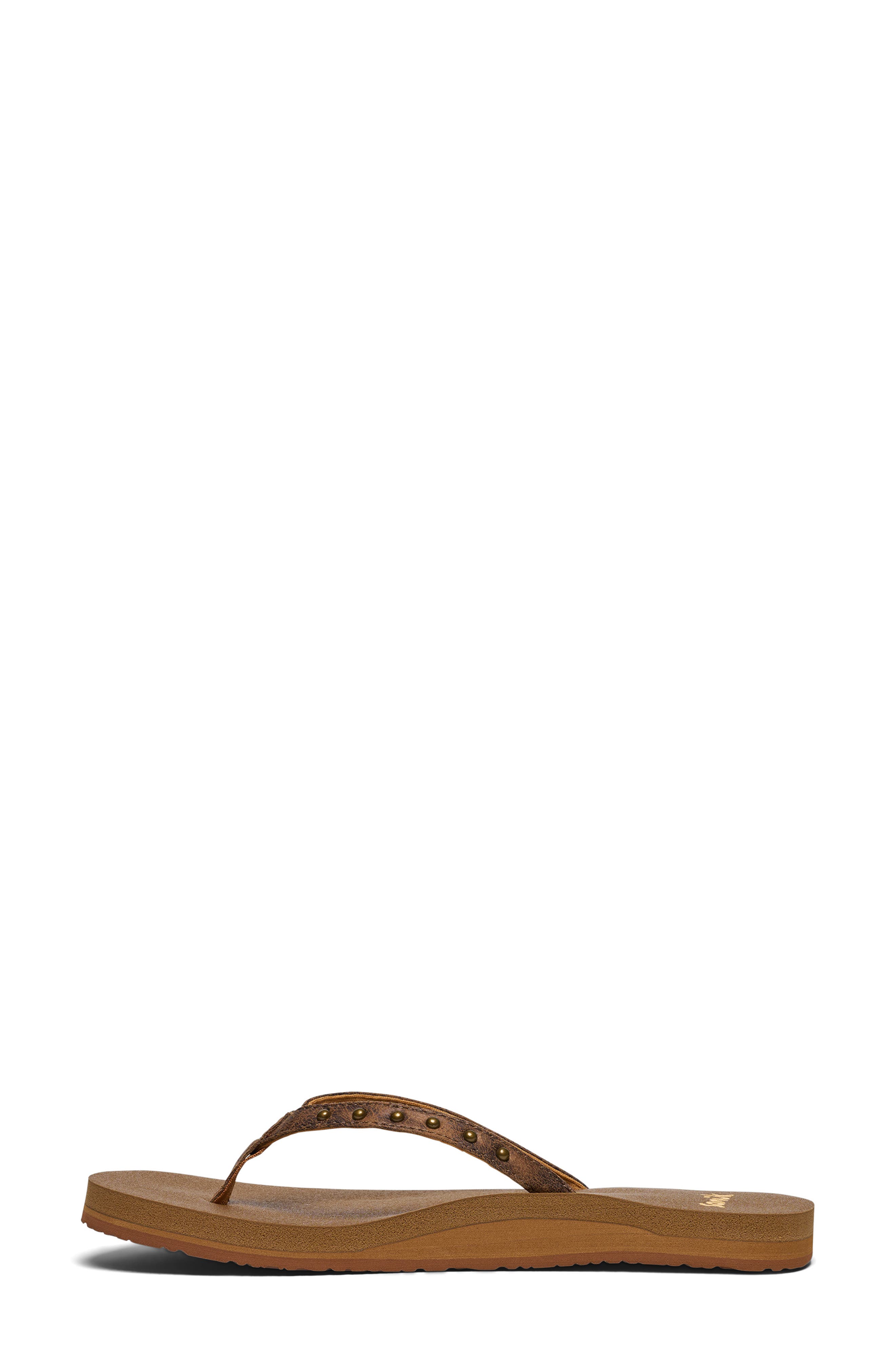 Yoga Joy II Stud Flip Flop, Alternate, color, OJAI TAN