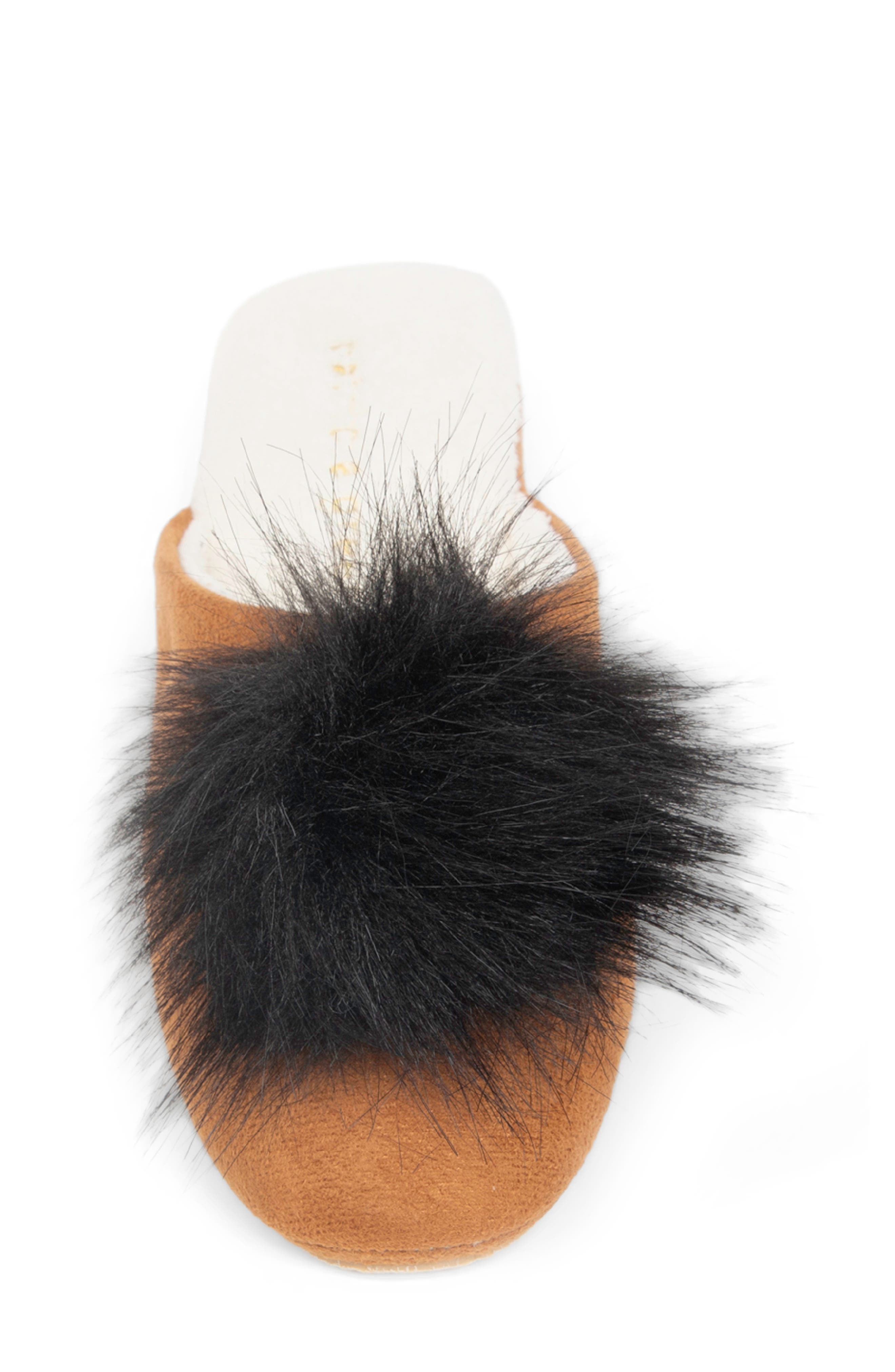 Pretty Pouf Slipper, Alternate, color, CHESTNUT