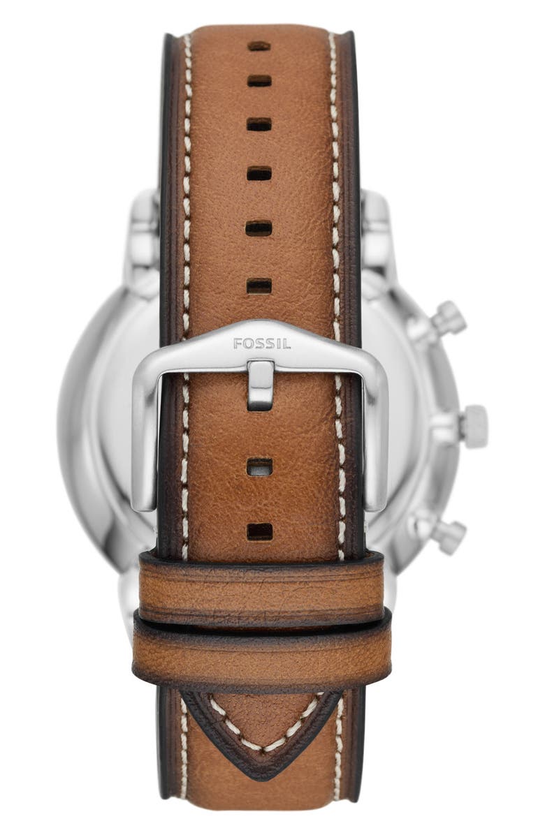 Fossil Neutra Chronograph Leather Strap Watch, 44mm, Alternate, color,