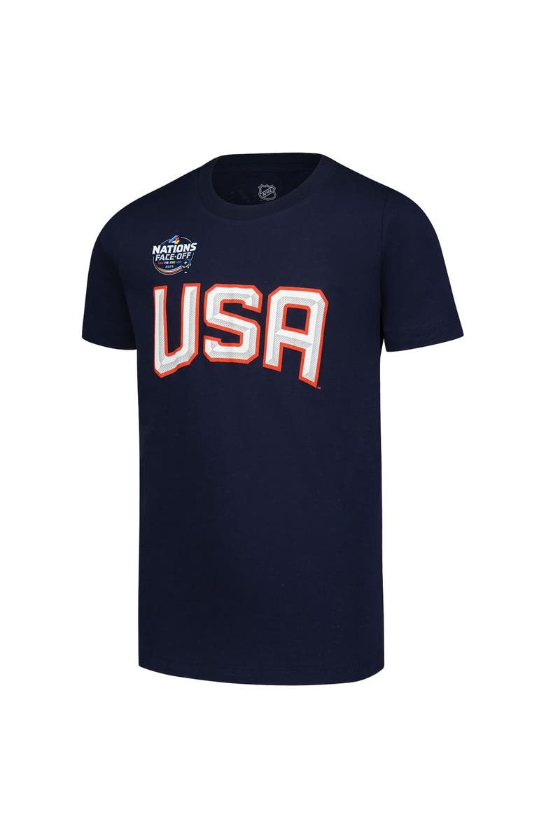 Outerstuff Youth Dylan Larkin Navy  2025 4 Nations Face-Off Player Name & Number T-Shirt, Alternate, color, 