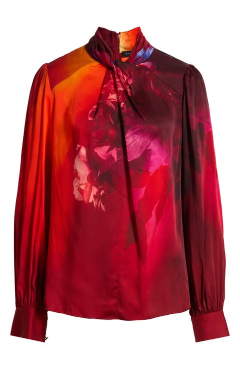 Lola Twisted Neck Silk Blend Top