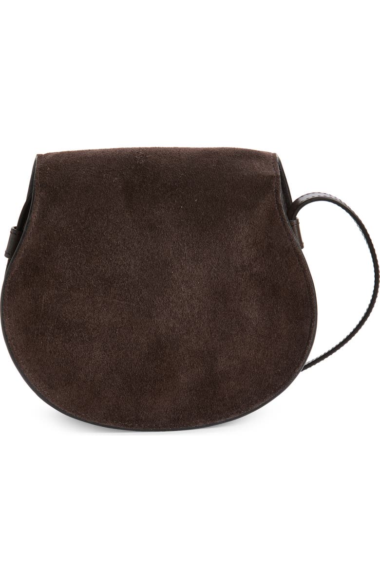 Chloé Small Marcie Suede Saddle Bag, Alternate, color, Brown