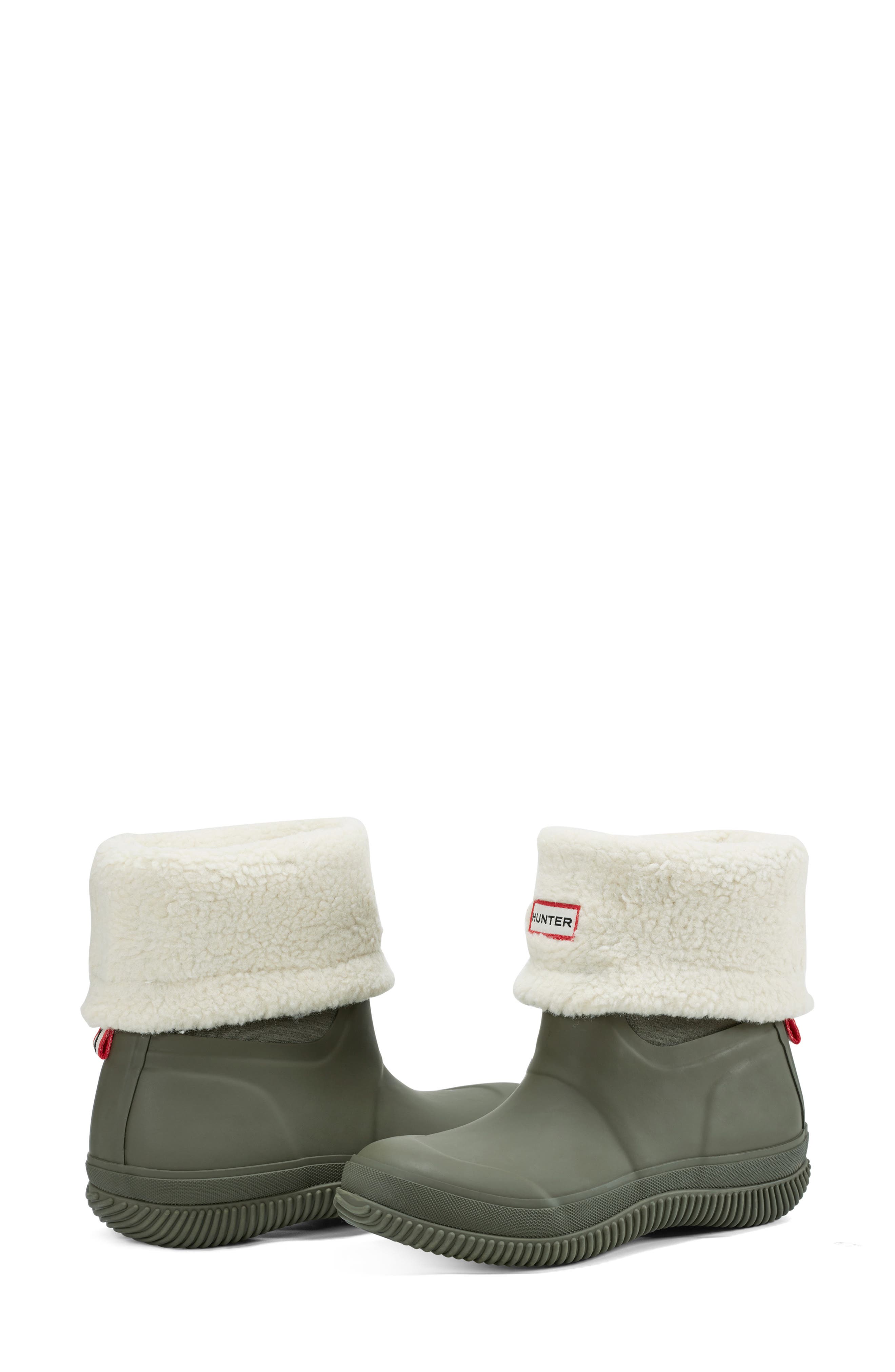 Hunter Thunor Indoor/Outdoor Insulated Roll Top Waterproof Snow Boot, Alternate, color, Galloway Green