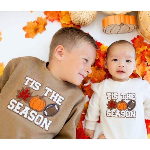 Sweet Wink Tis The Season Pumpkin Patch Long Sleeve Romper In Neutral