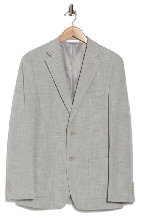 Calvin Klein Heather Grey Crosshatch Notch Lapel Sport Coat In Gray