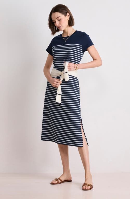 Vineyard Vines Stripe Midi T-shirt Dress