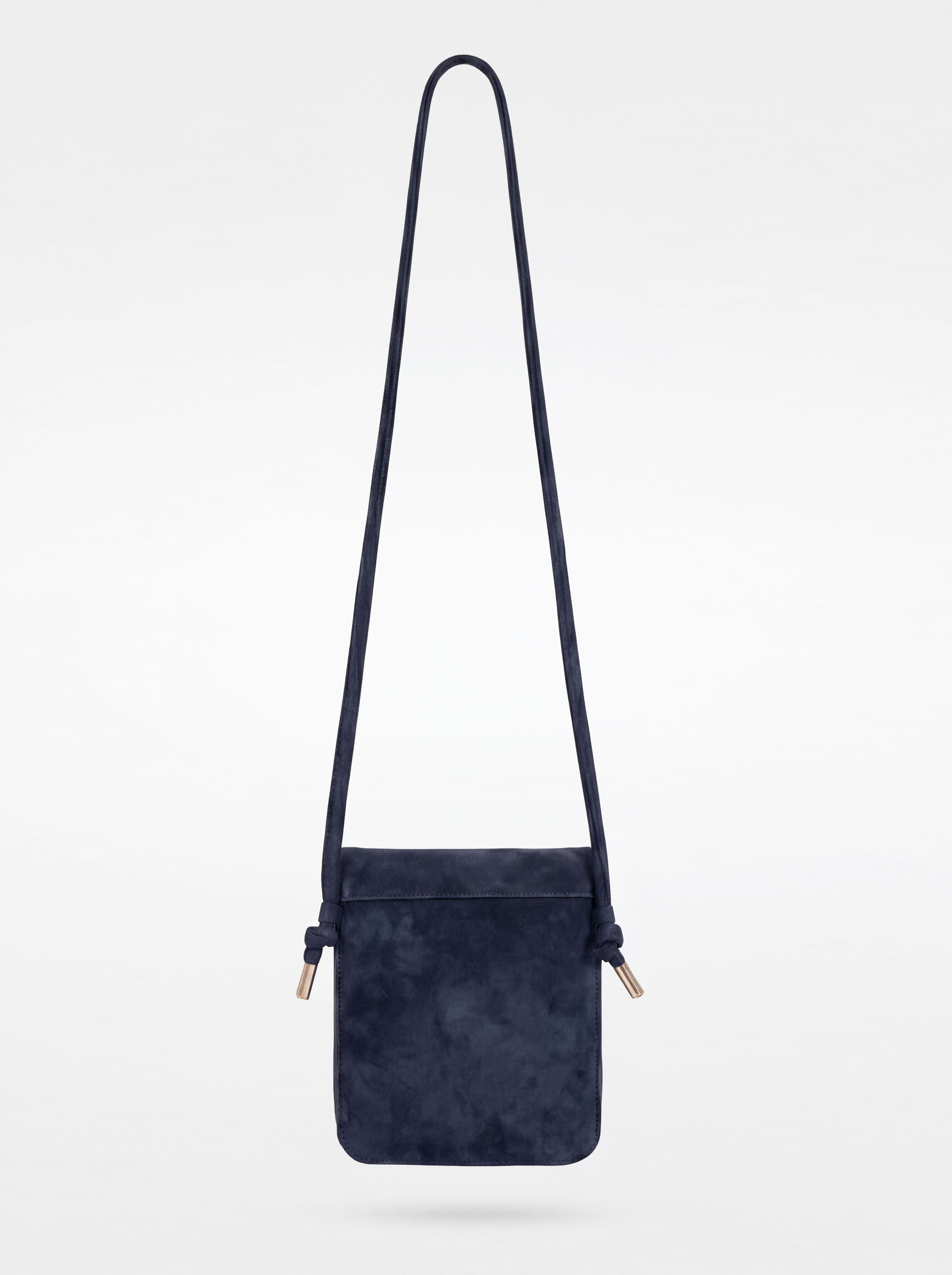 Naya Suede Leather Flap Crossbody & Shoulder Bag, Alternate, color, Navy