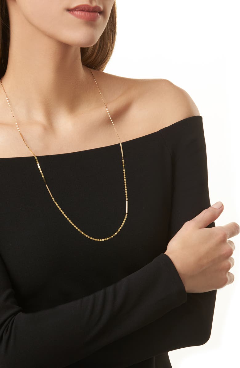 LANA Nude Remix 14K Gold Bar Long Necklace, Alternate, color, 