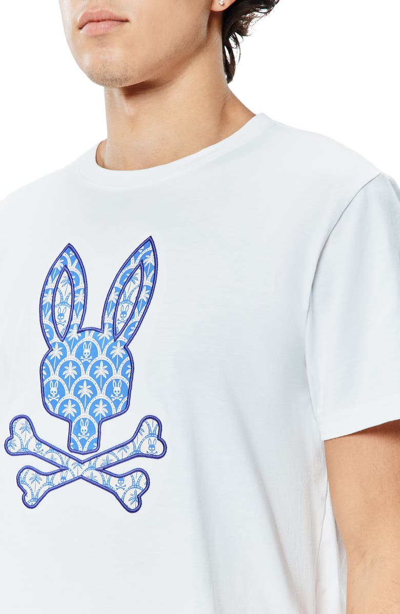 Psycho Bunny Brad AppliquéT-Shirt, Alternate, color, White