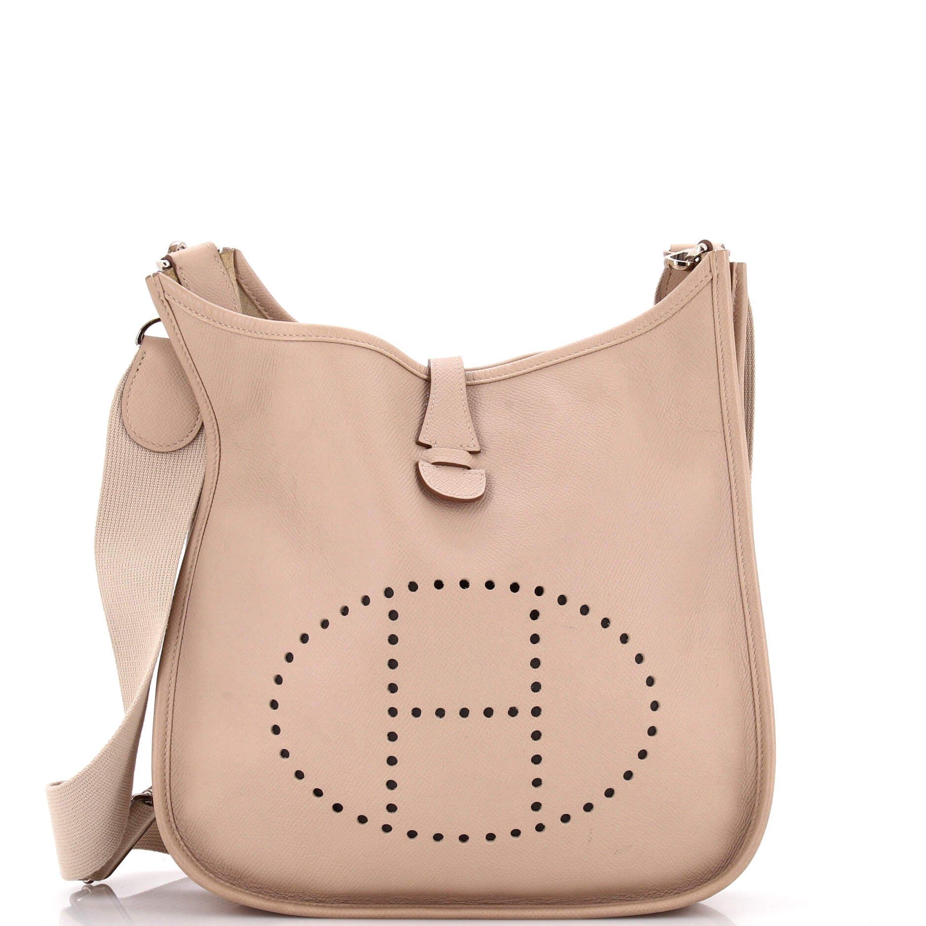 Pre-Owned Hermes Evelyne Bag Gen III Epsom PM, Main, color, Trench