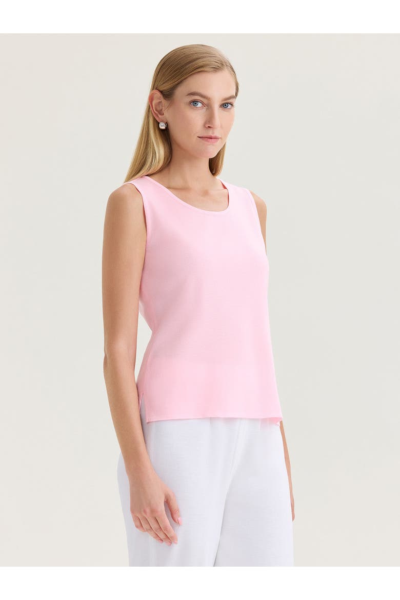 Double Scoop Neck Mylana Knit Tank, Alternate, color, Mystic Green