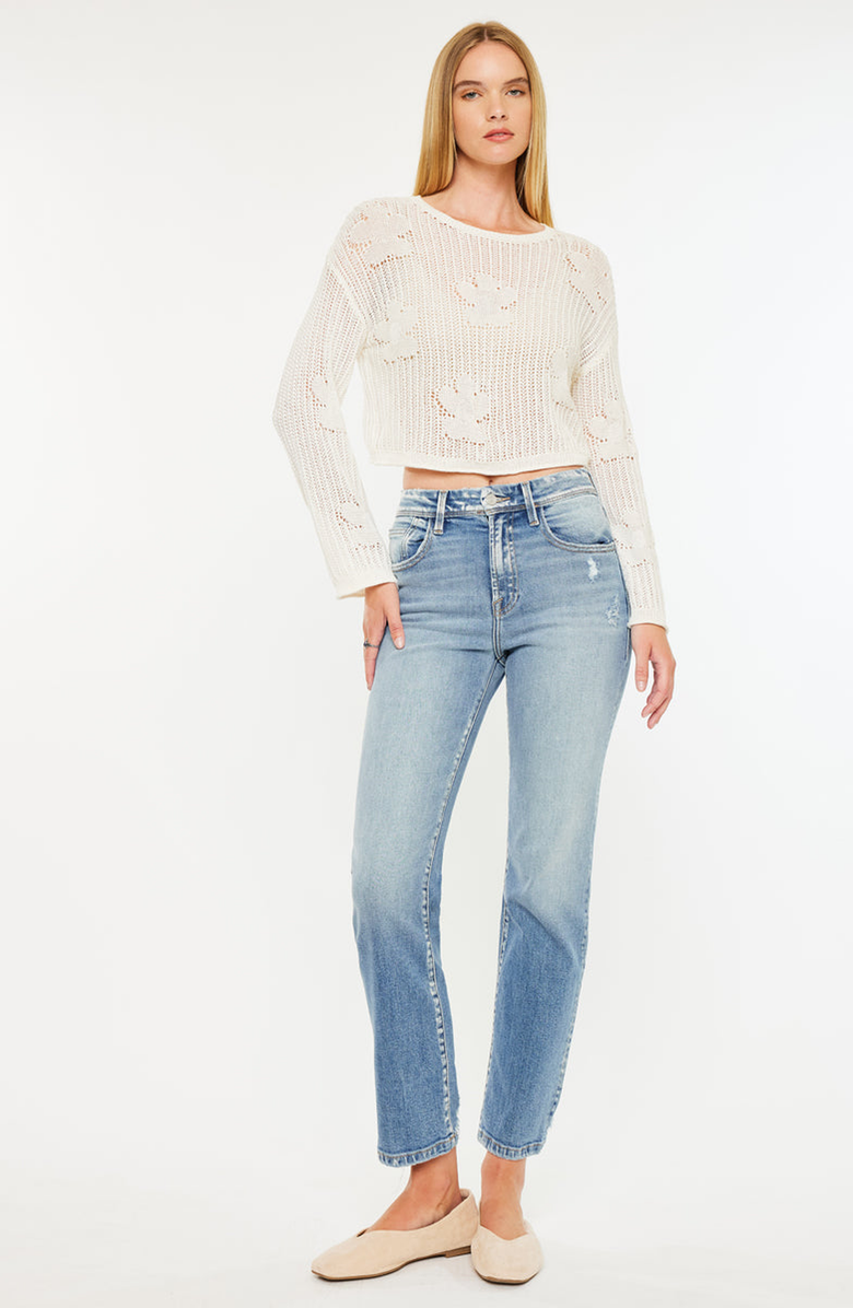 KanCan Premier Ellie Premier High Rise Straight Jeans, Alternate, color, Medium Wash