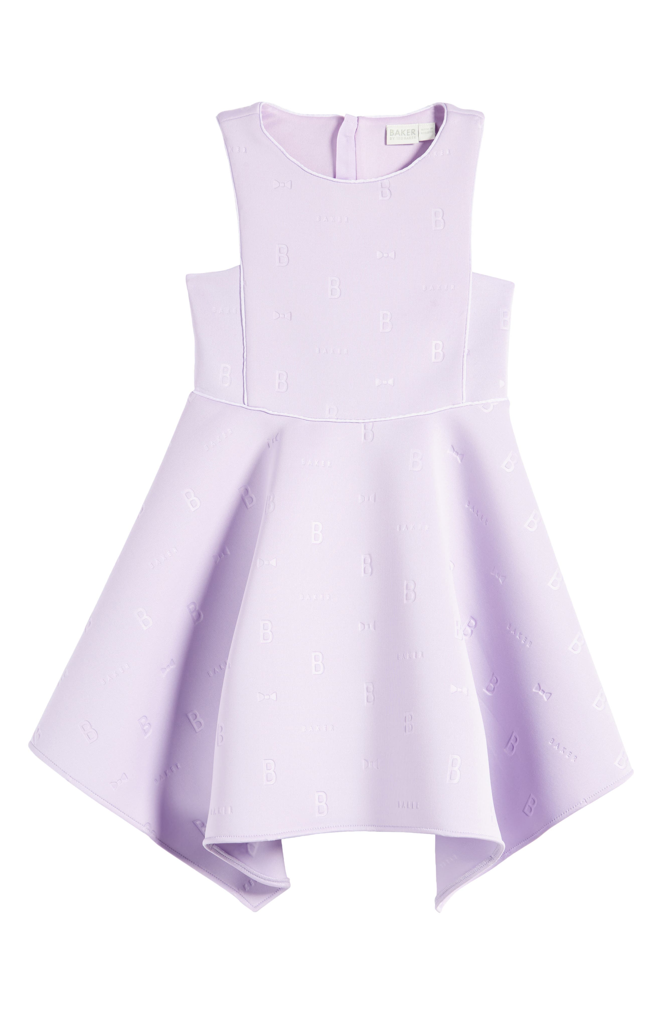 Baker by Ted Baker Kids' Embossed Handkerchief Hem Scuba Crepe Dress