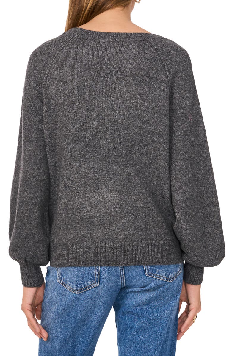 Vince Camuto Raglan Sleeve Sweater, Alternate, color, Medium Heather Grey