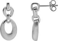 LuvMyJewelry Orvella Sterling Silver 0.01 Ct Diamond Oval Drop Earrings