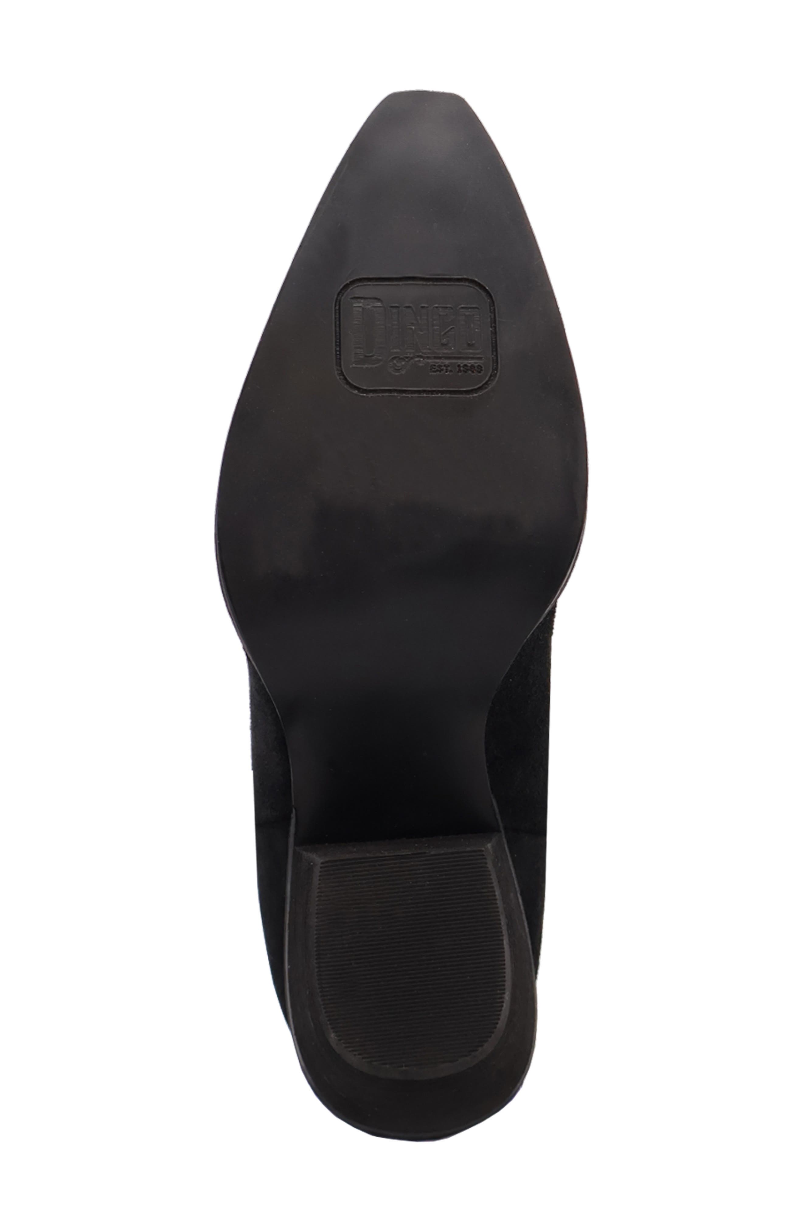 Dingo Rodeo Queen Genuine Calf Hair Western Boot, Alternate, color, Black