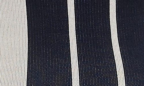 Nina Leonard Colorblock Stripe Sweater Dress In Blue