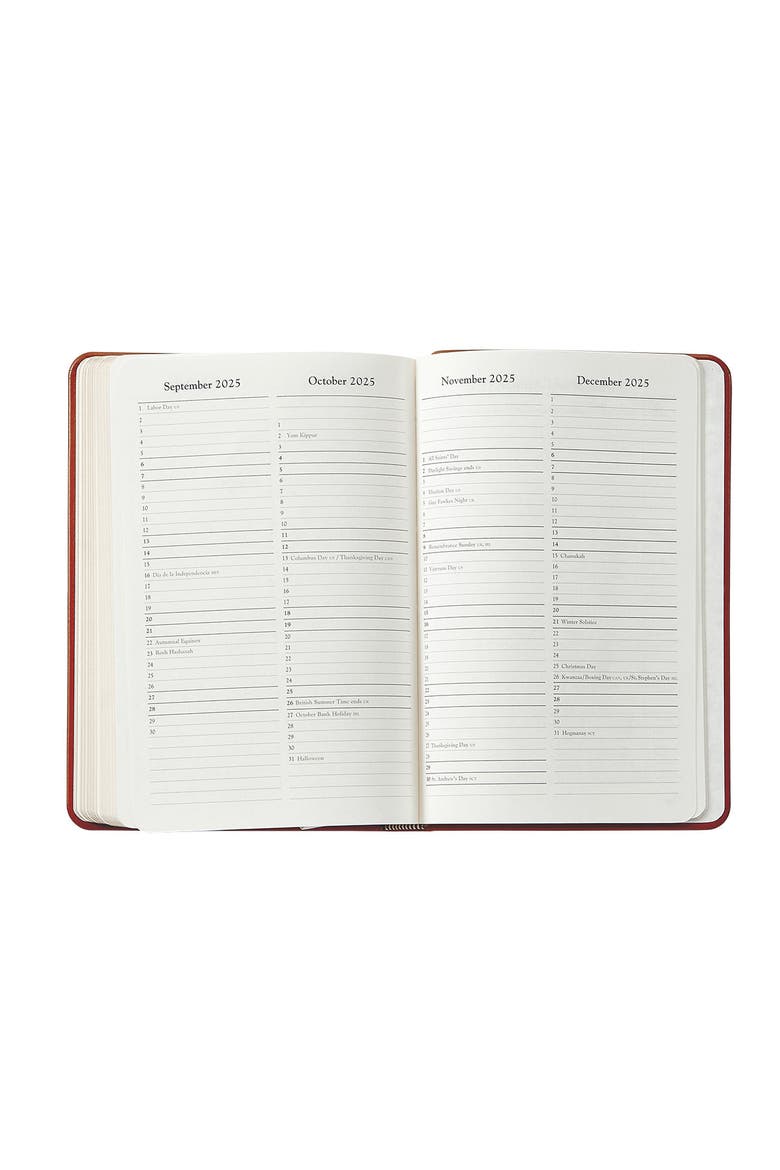 2026 Leather Daily Journal, Alternate, color, Black
