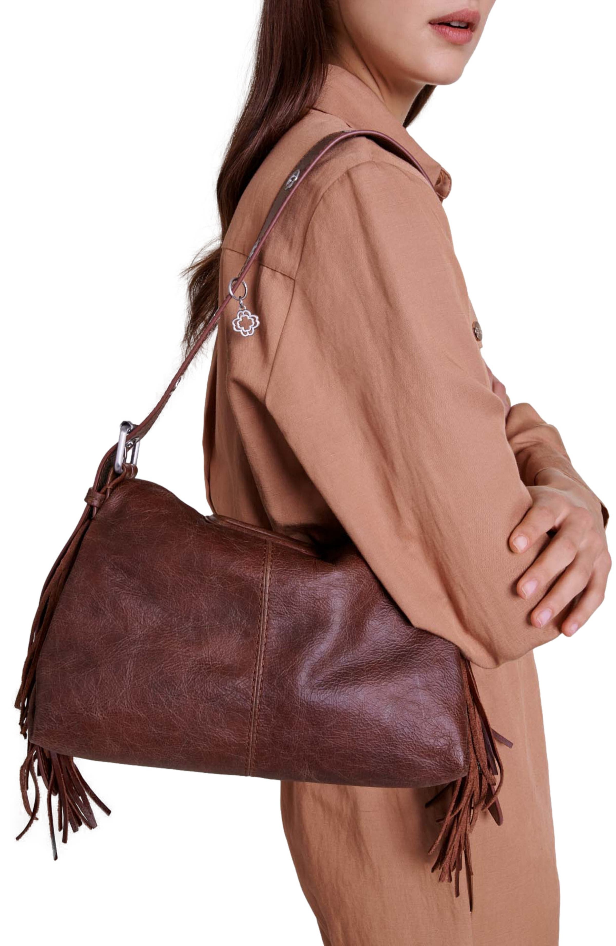 maje Miss M bag in vintage leather, Alternate, color, 