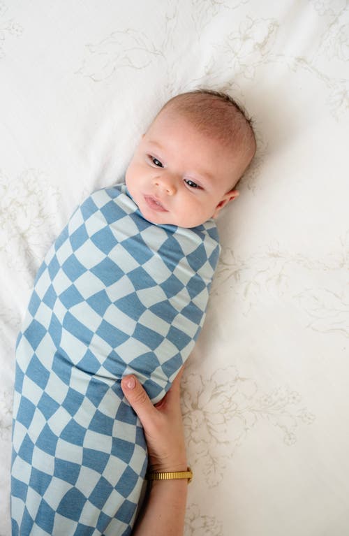 Copper Pearl Boone Swaddle Blanket In Blue