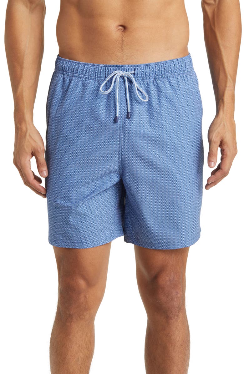 Peter Millar Gitano Micropattern Swim Trunks, Main, color, 