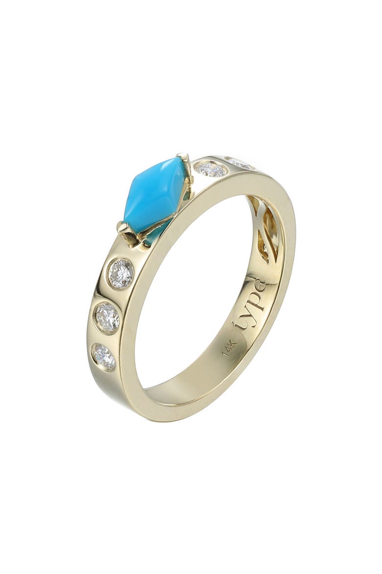 Leggo Turquoise Marquise & Diamond Ring, Main, color, TURQUOISE
