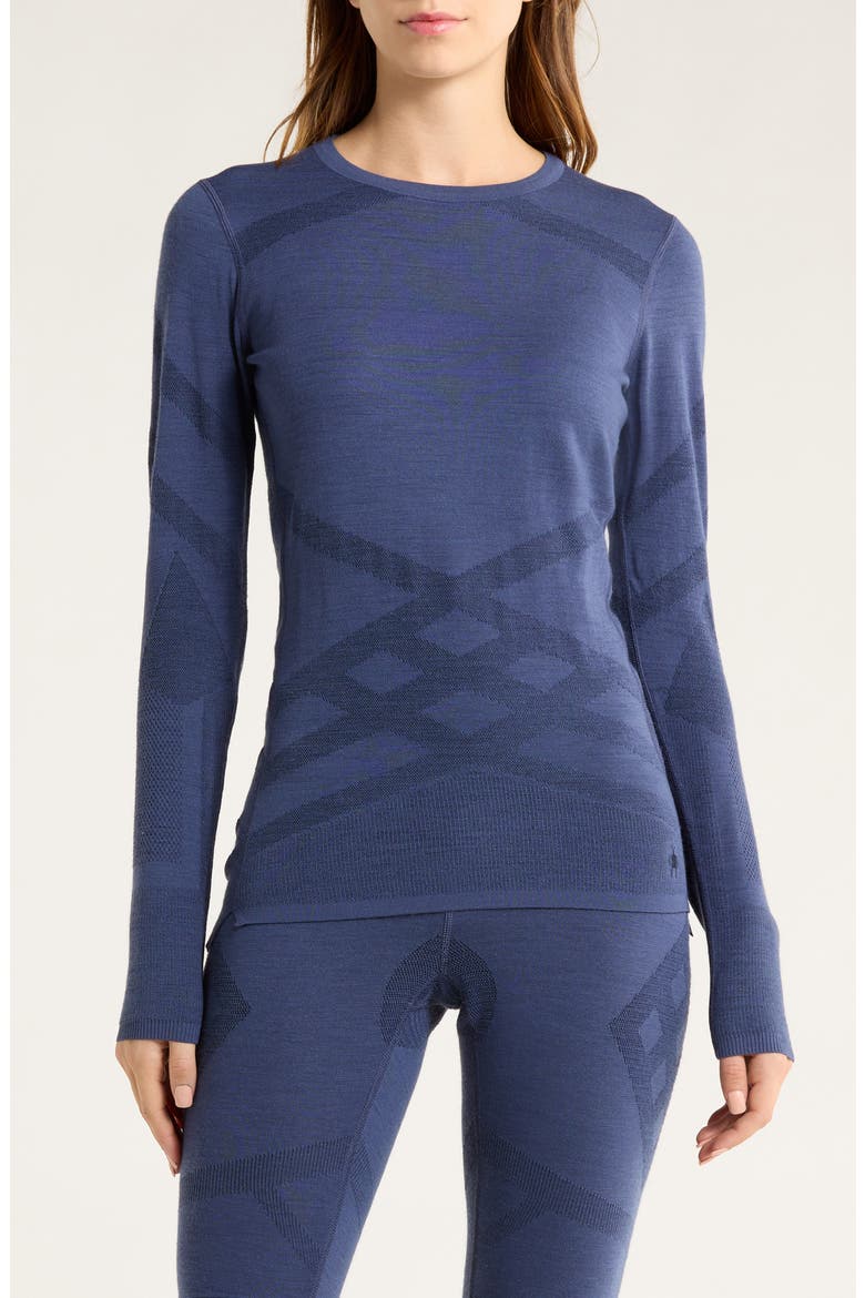 Intraknit™ Thermal Merino Base Layer, Main, color, NIGHTFALL BLUE-DEEP NAVY
