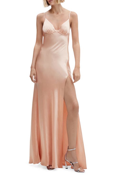 Open Back Satin Slipdress