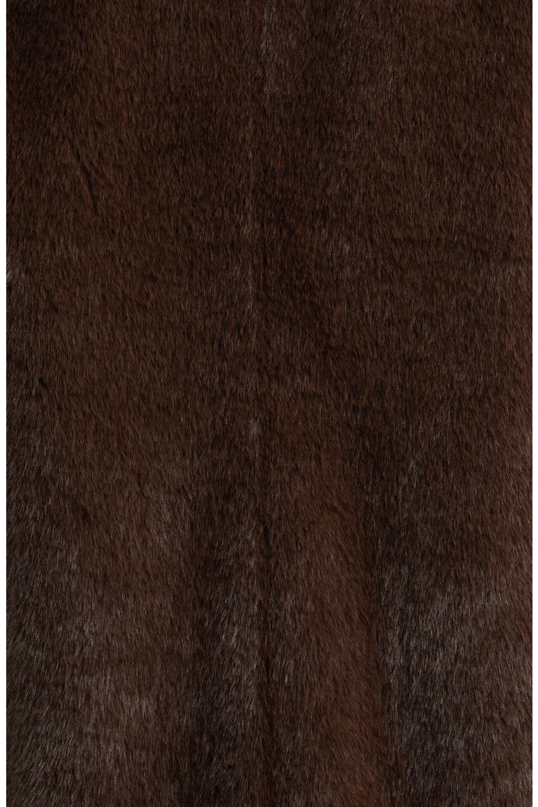 Emmie Faux Fur Coat, Alternate, color, BROWN
