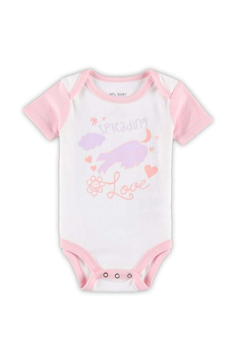 Outerstuff Girls Newborn & Infant White Buffalo Bills Spreading Love Bodysuit and Tutu Leggings Set, Alternate, color, White
