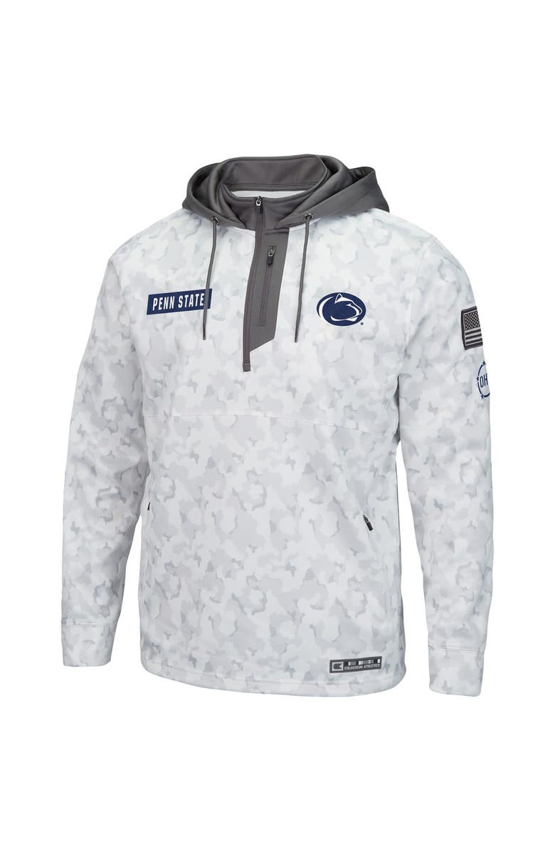 COLOSSEUM Men's Colosseum Arctic Camo Penn State Nittany Lions OHT Military Appreciation Quarter-Zip Hoodie, Alternate, color, 