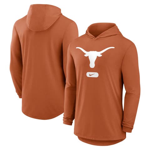 Men's Nike Texas Orange Texas Longhorns Lightweight Performance Long Sleeve Hoodie T-Shirt