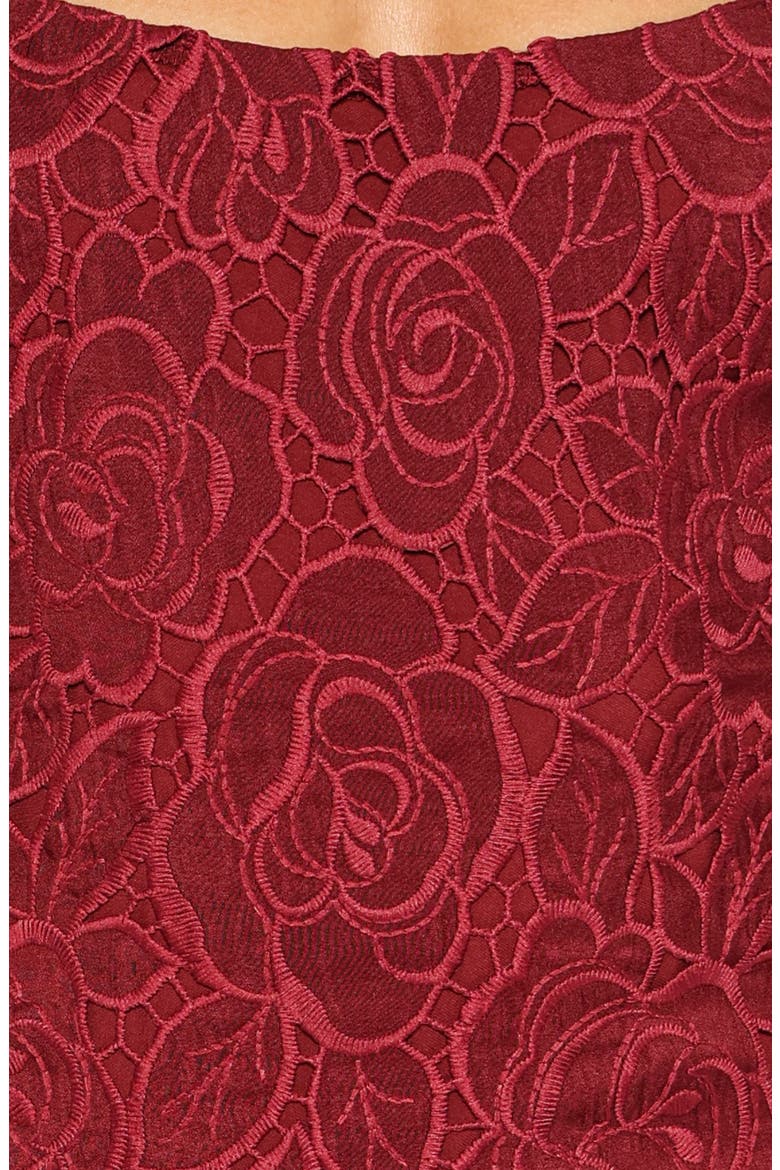Rosana Lace Maxi Dress, Alternate, color, CHERRY