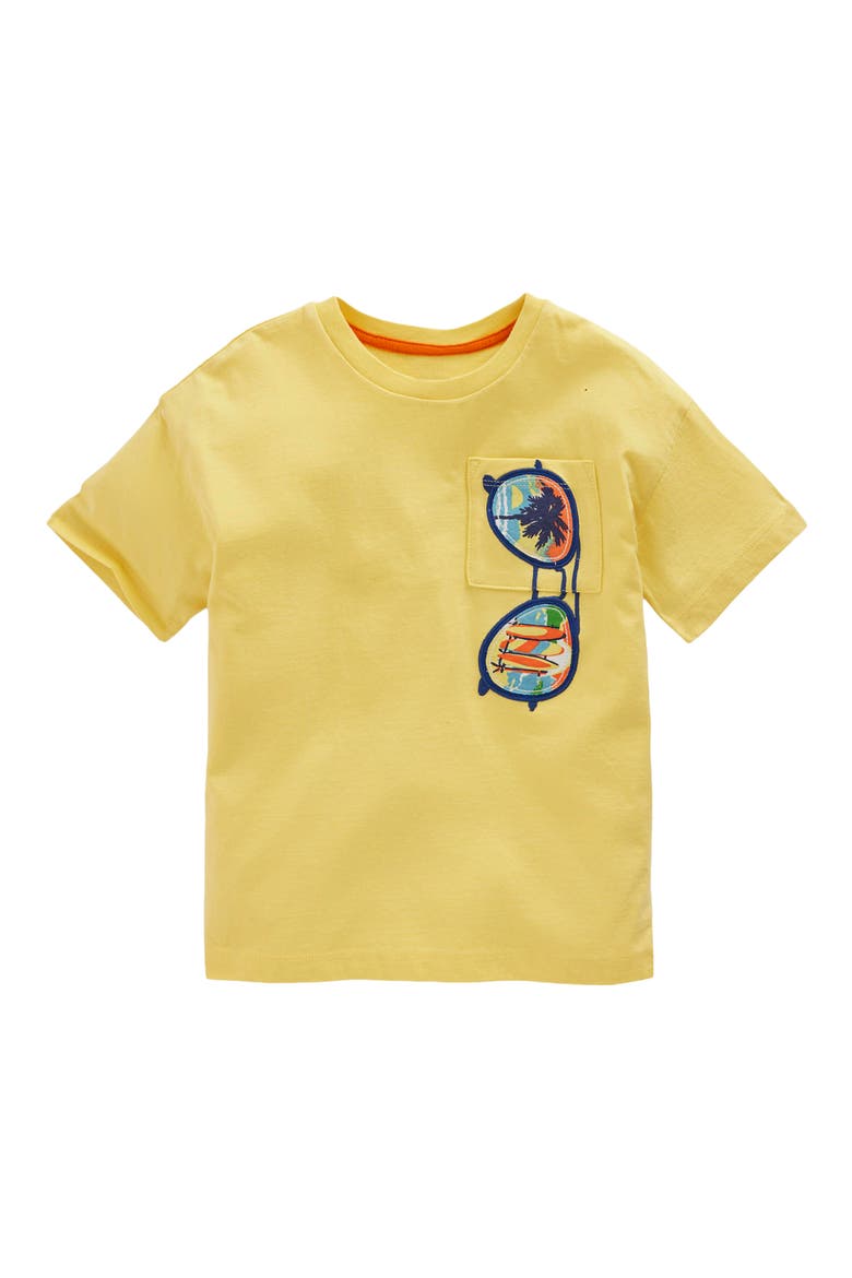 Kids' Short Sleeve Badge T-Shirt, Main, color, SPRING YELLOW SUNGLASSES