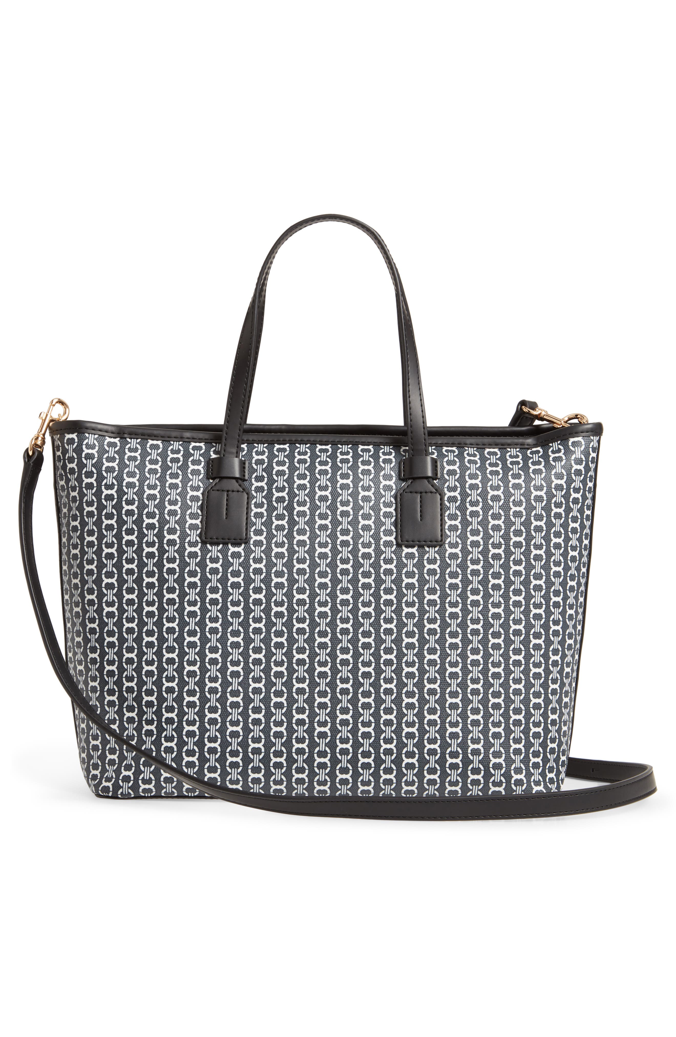 Tory Burch Small Gemini Link Coated Canvas Tote, Alternate, color, 